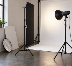 how to avoid flash shadows on the background