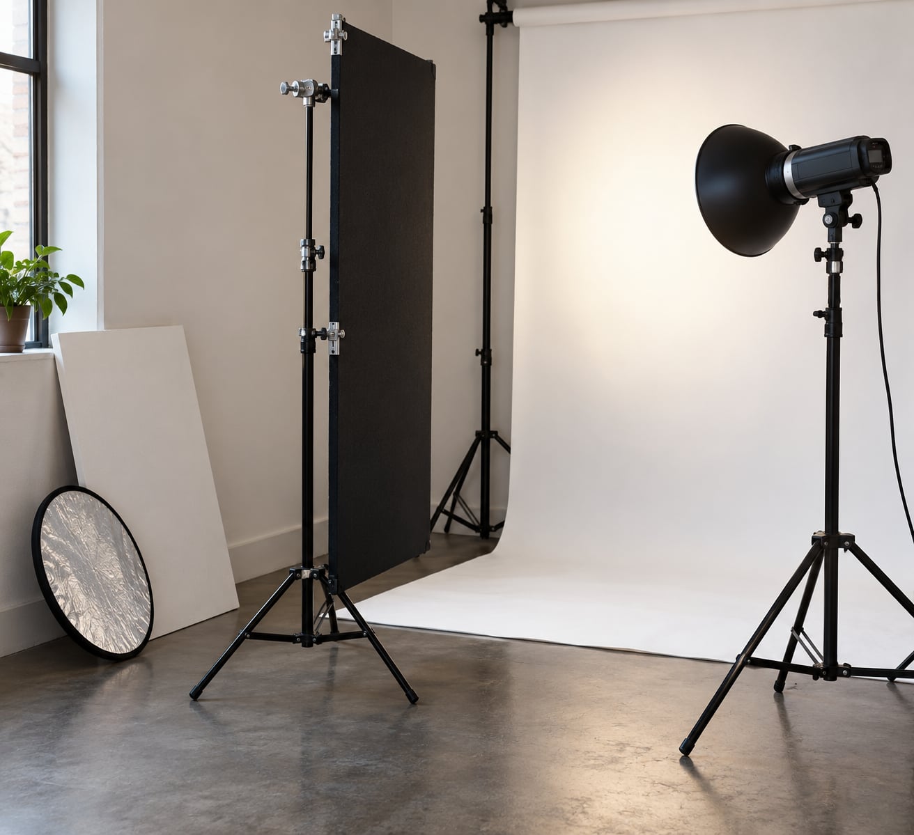 how to avoid flash shadows on the background