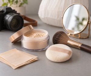 how to use powder on set for portraits