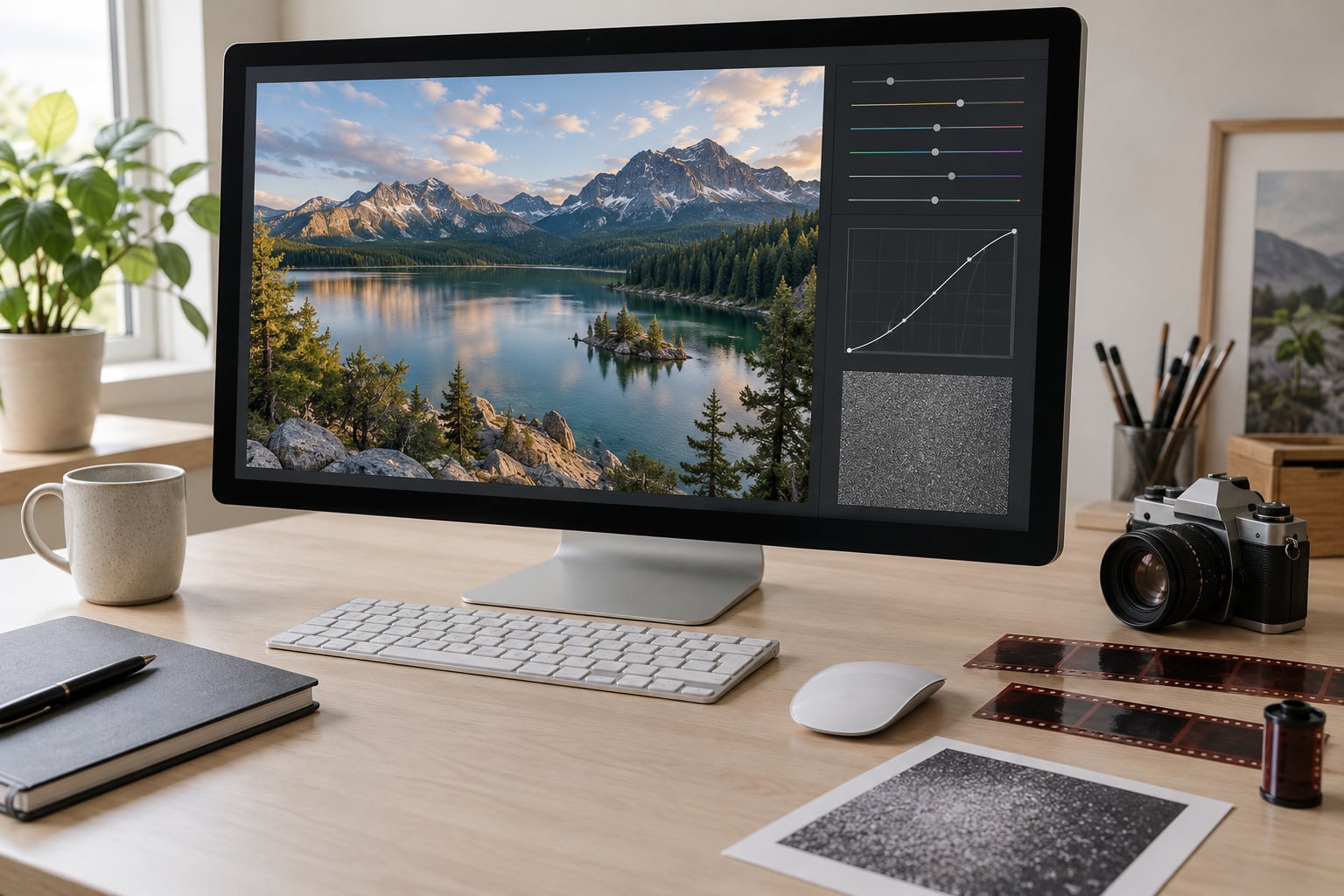 how to make digital photos look like film