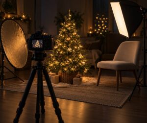 how to shoot portraits with christmas lights