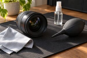 how to clean a camera lens safely
