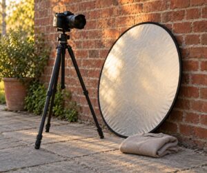 how to shoot a portrait against a brick wall