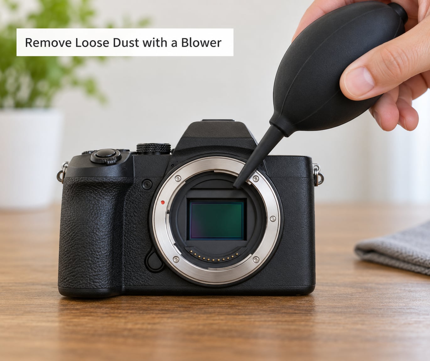 Remove Loose Dust with a Blower