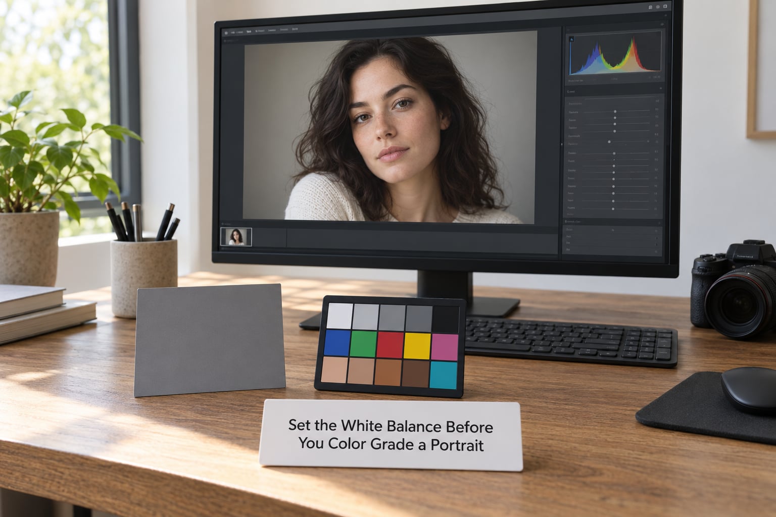 Set the White Balance Before You Color Grade a Portrait