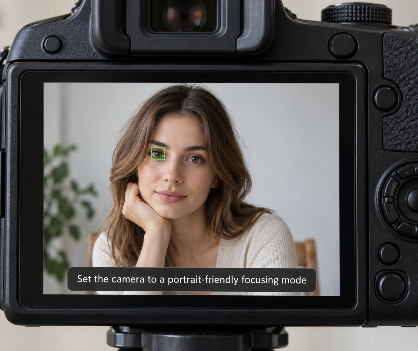 Set the camera to a portrait-friendly focusing mode