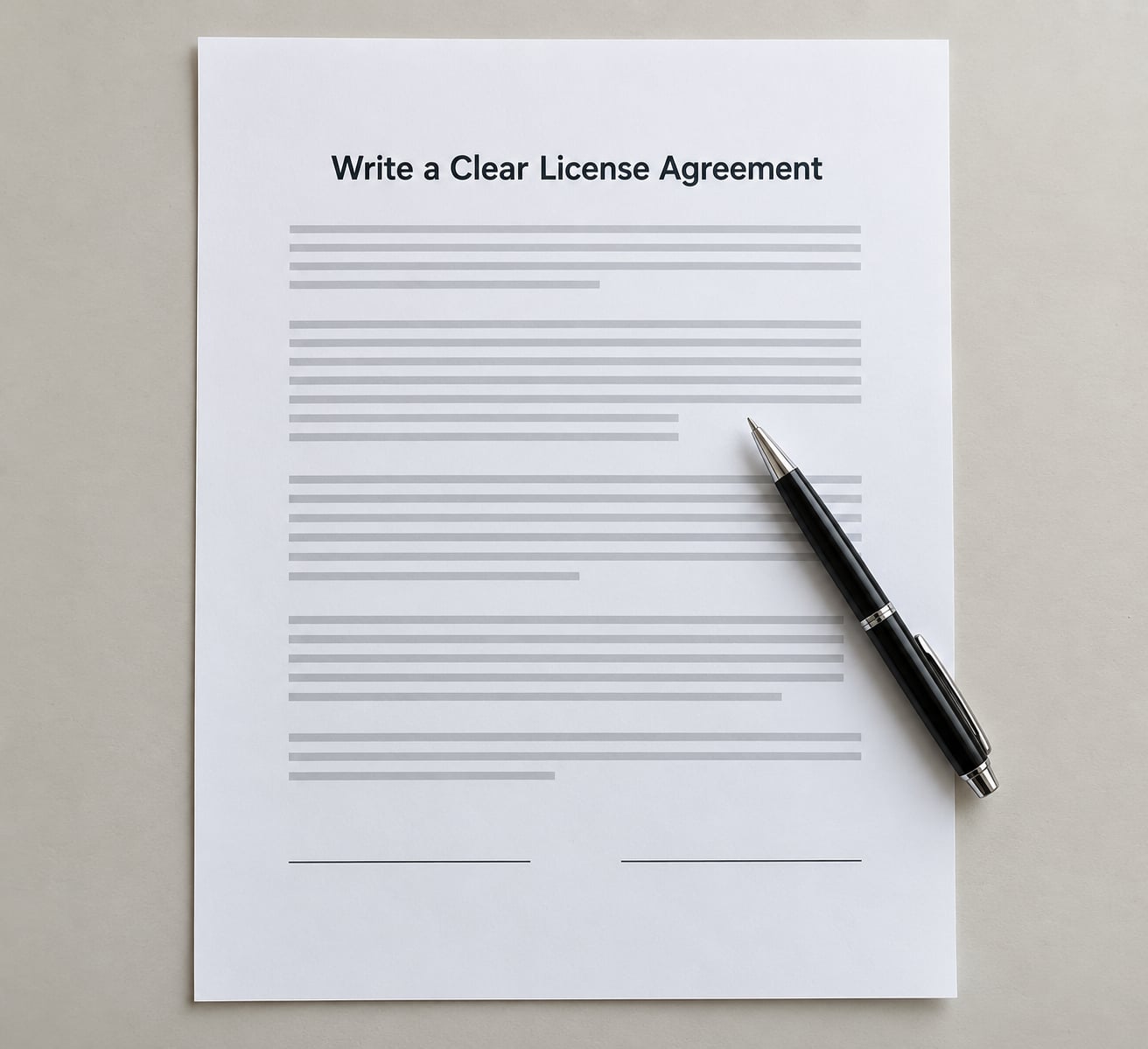 Write a Clear License Agreement