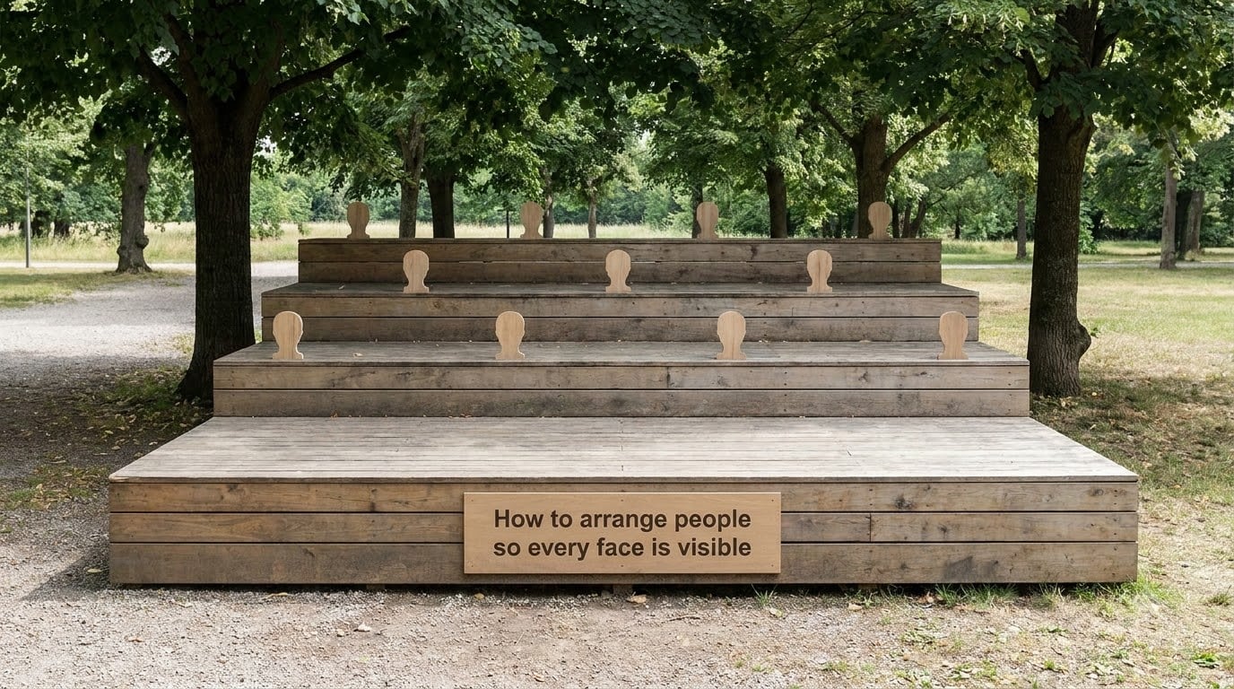 How to arrange people so every face is visible