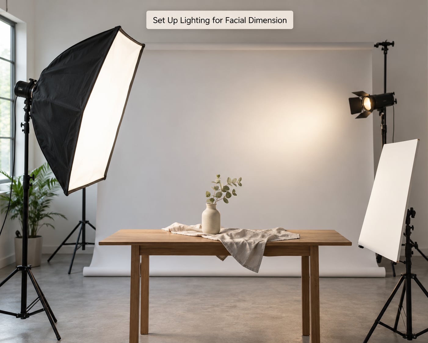 Set Up Lighting for Facial Dimension