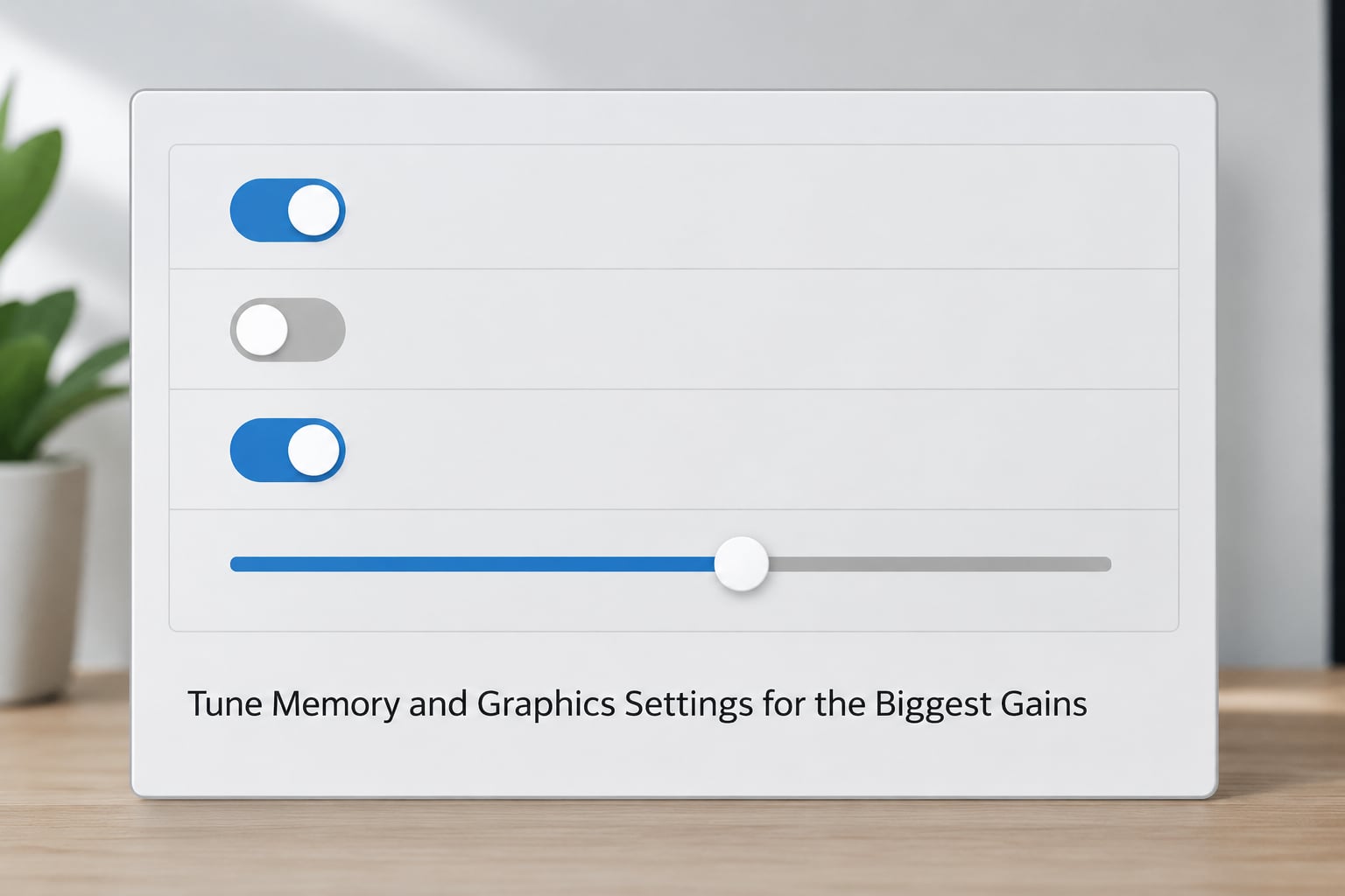 Tune Memory and Graphics Settings for the Biggest Gains