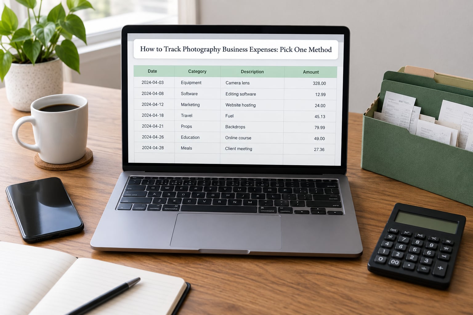How to Track Photography Business Expenses: Pick One Method