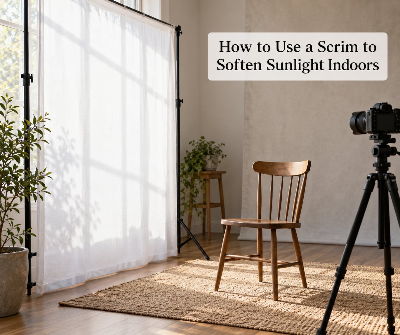 How to Use a Scrim to Soften Sunlight Indoors